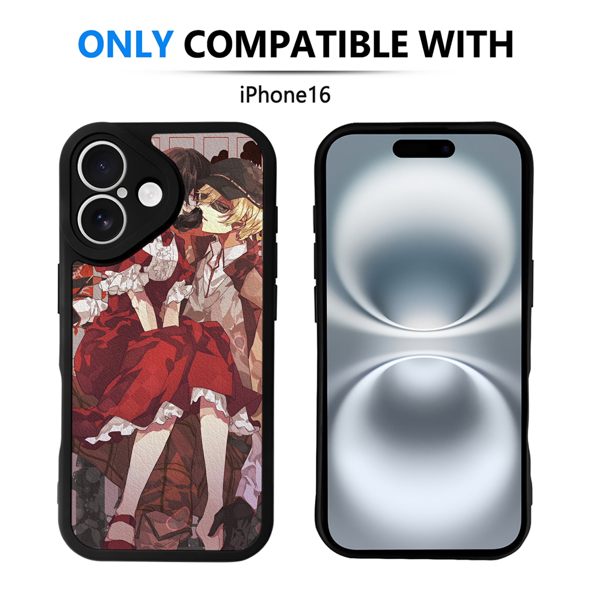（画像用） 文豪ストレイドッグス Bungo Stray Dogs 【iPhone 16シリーズ対応】シリコンスマホケース（レザー調） 材質：シリコン